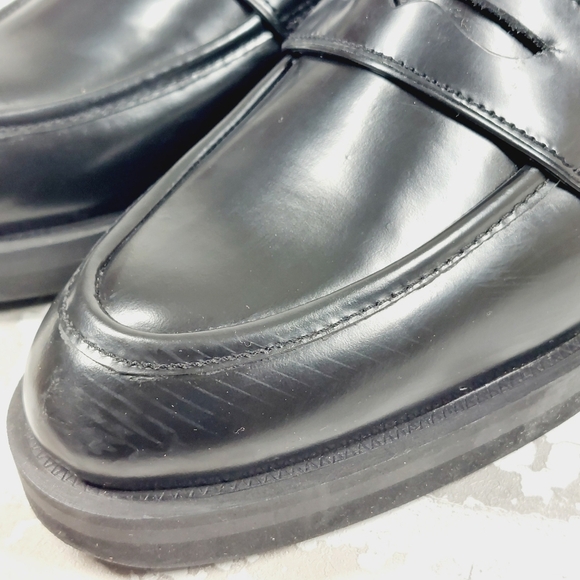 NEW Charles David Delusion Platform In Black Leather Old Money Loafers M851 - Picture 11 of 12